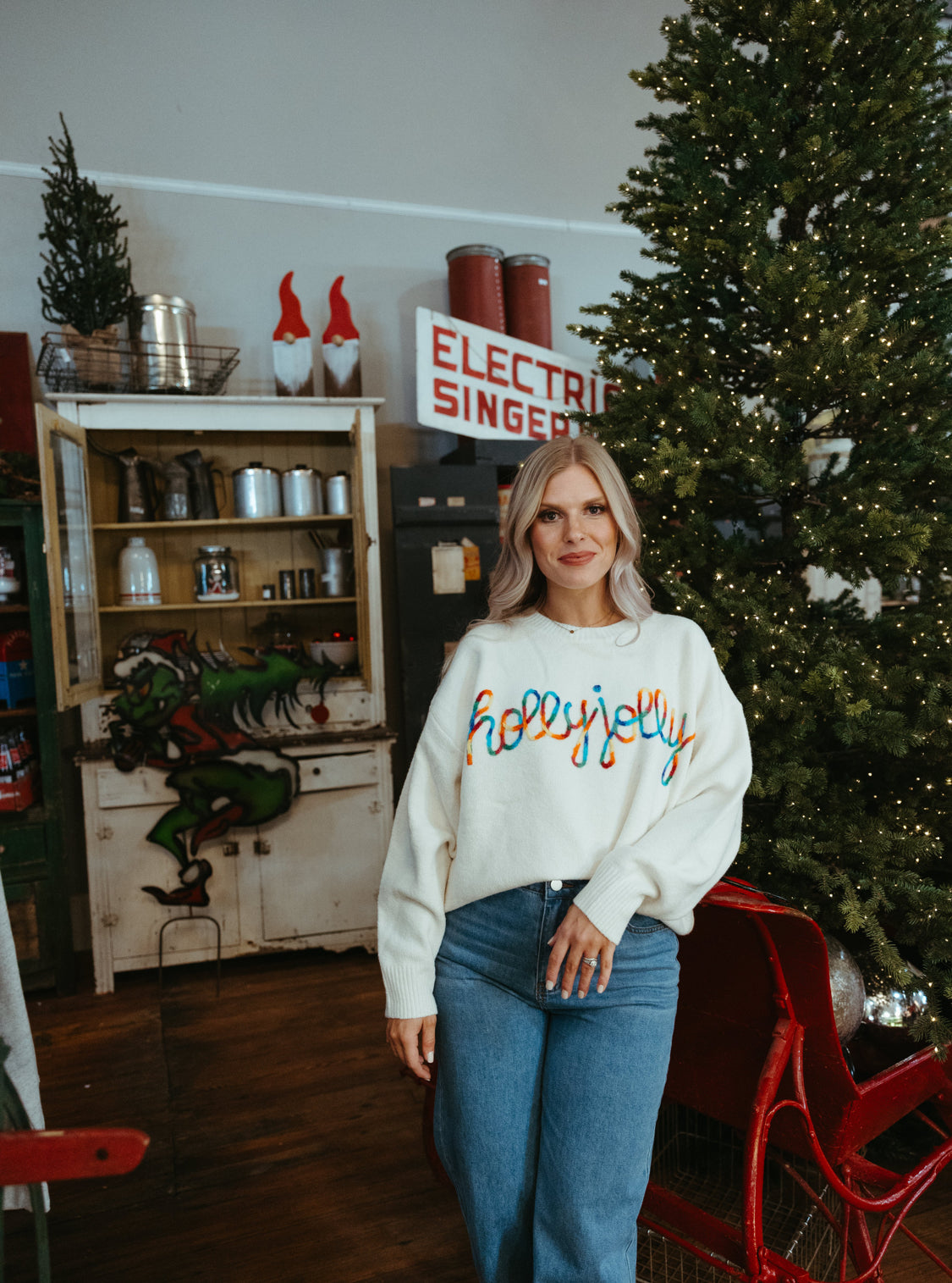 HOLLY JOLLY STITCH SWEATER