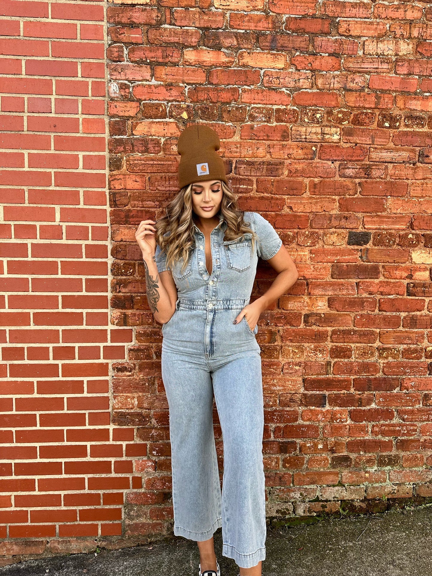 THEA DENIM JUMPSUIT