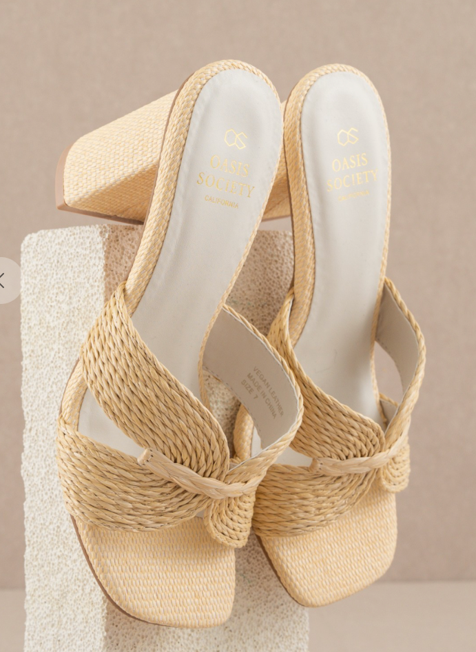 The Santiago - Raffia Heels