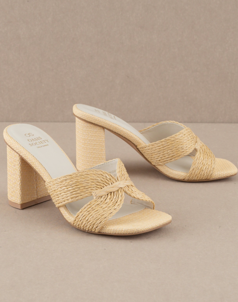 The Santiago - Raffia Heels