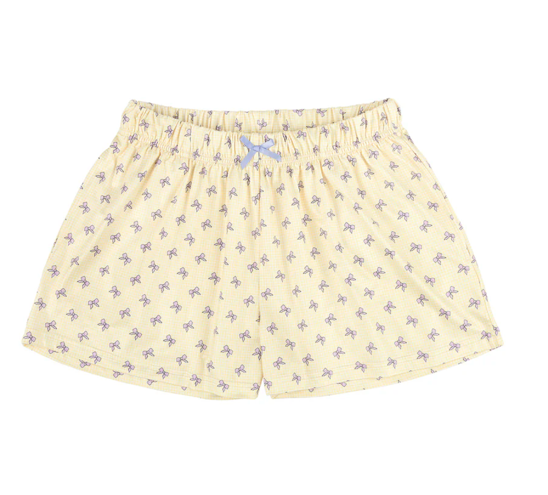 LAVENDER BOWS SHORTS