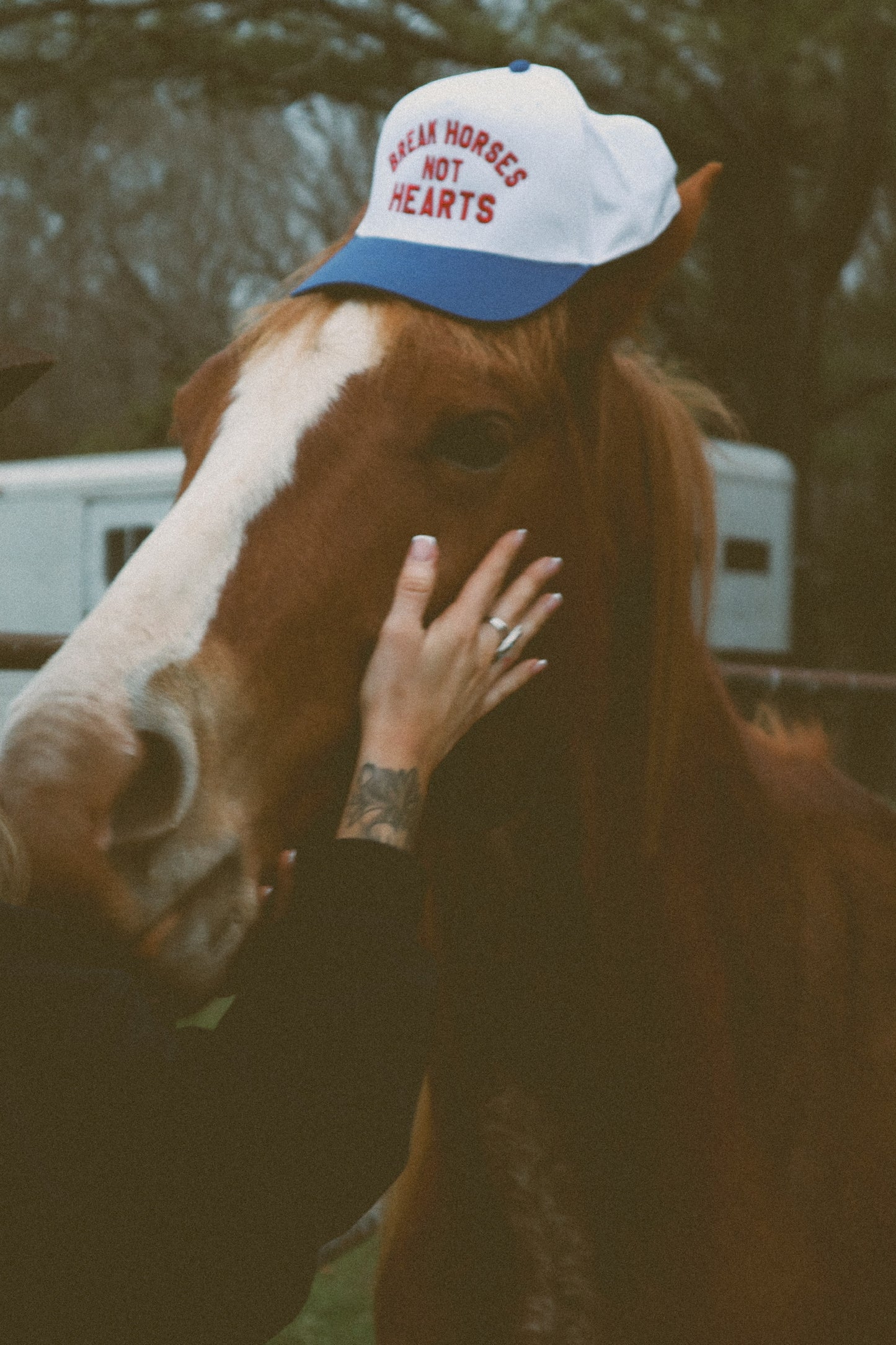 BREAK HORSES NOT HEARTS TRUCKER HAT