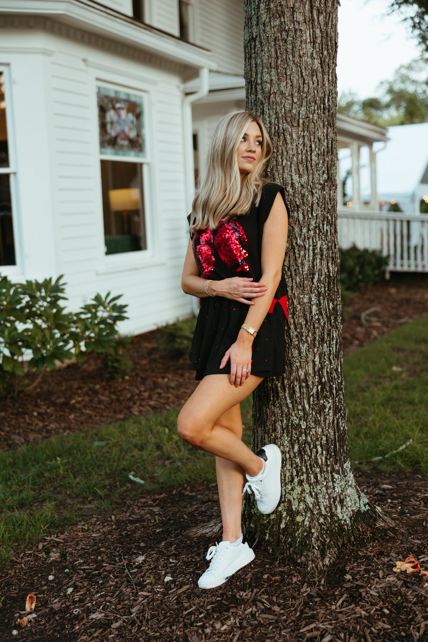 GO FOOTBALL SEQUIN SWEATER VEST