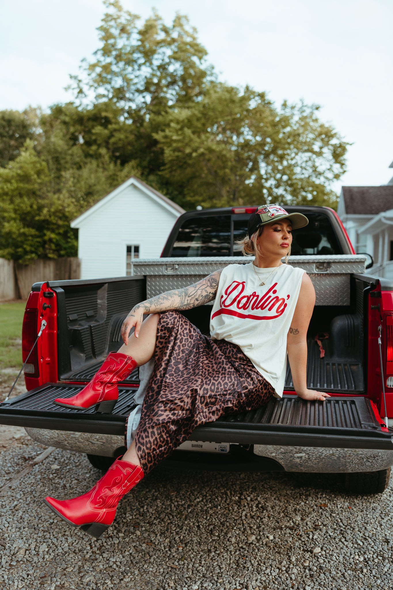 Darlin  Western Cowgirl Vintage Muscle Tank